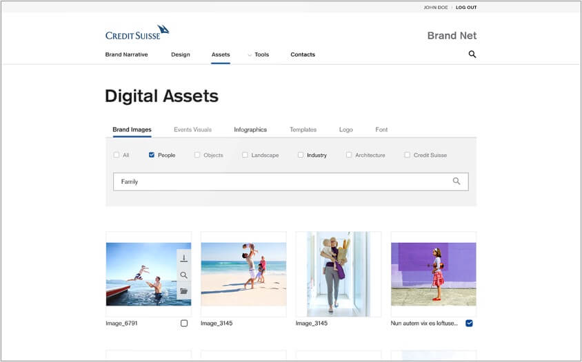 Intranet Seite Themanauswahl.