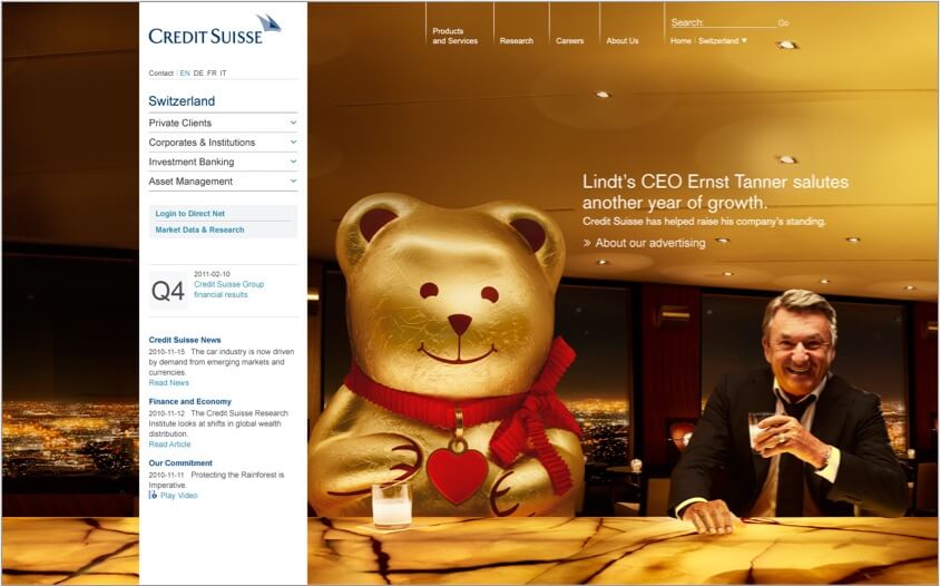 Corporate Website mit Goldbär.